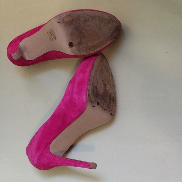 Women's Carvela Kurt Geiger 38 hot rich Barbie pink 5" heel platform pumps - Picture 6 of 6